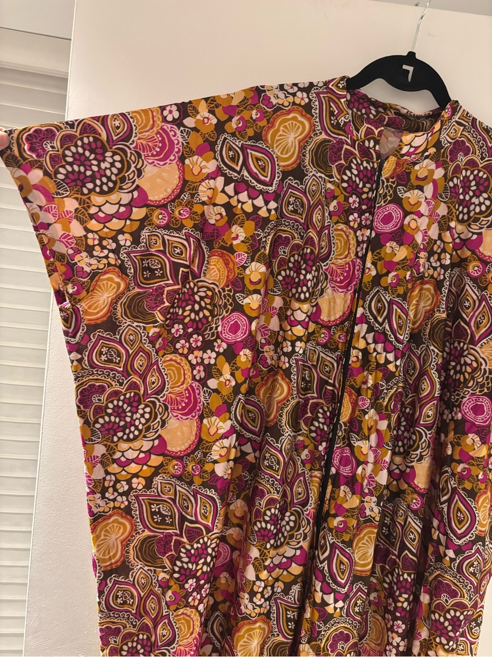 Vintage 1970s Women’s caftan maxi - psychedelic print